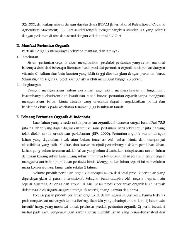 Pengolahan lahan pertanian organik