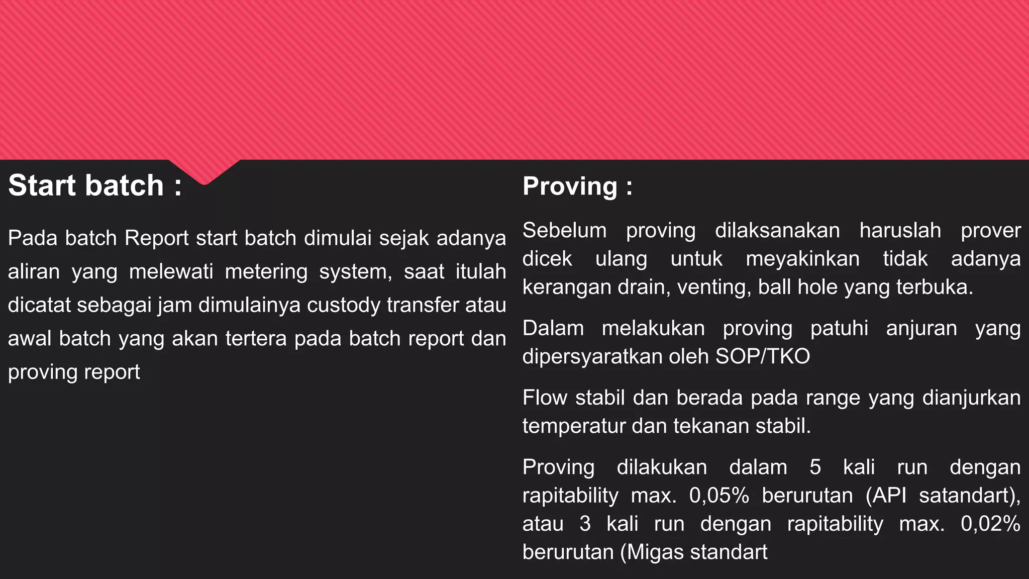 Pengoprasian metering system | PPTX