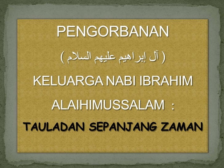 PENGORBANAN NABI IBRAHIM