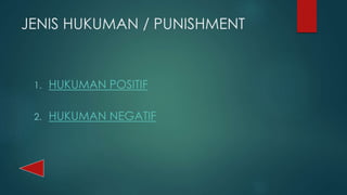 Penguatan, hukuman dan jadwal penguat | PPTX
