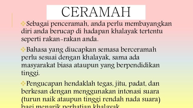 Persamaan Pidato Dan Ceramah Coretan