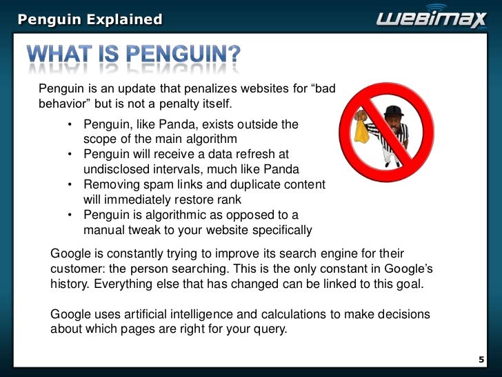Google Penguin Update Webinar slideshare - Ã¬â€ºÂ¹