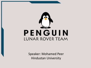 Speaker: Mohamed Peer
Hindustan University
 