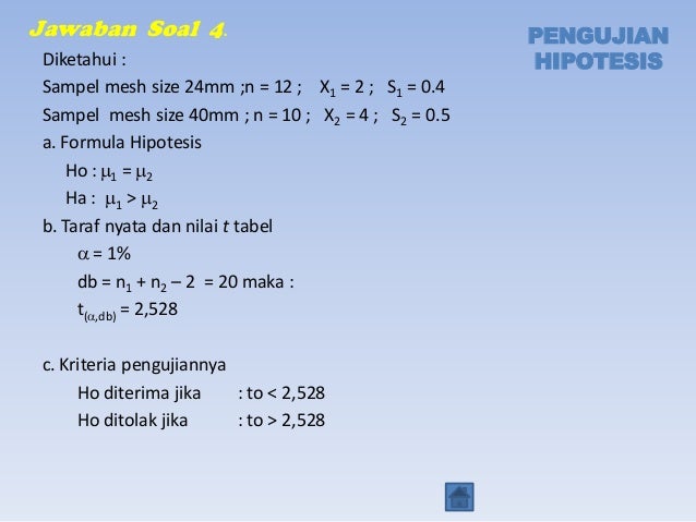 Pengujian Hipotesis
