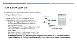 Pengujian GUI dan Kasus Uji User Interface | PPTX