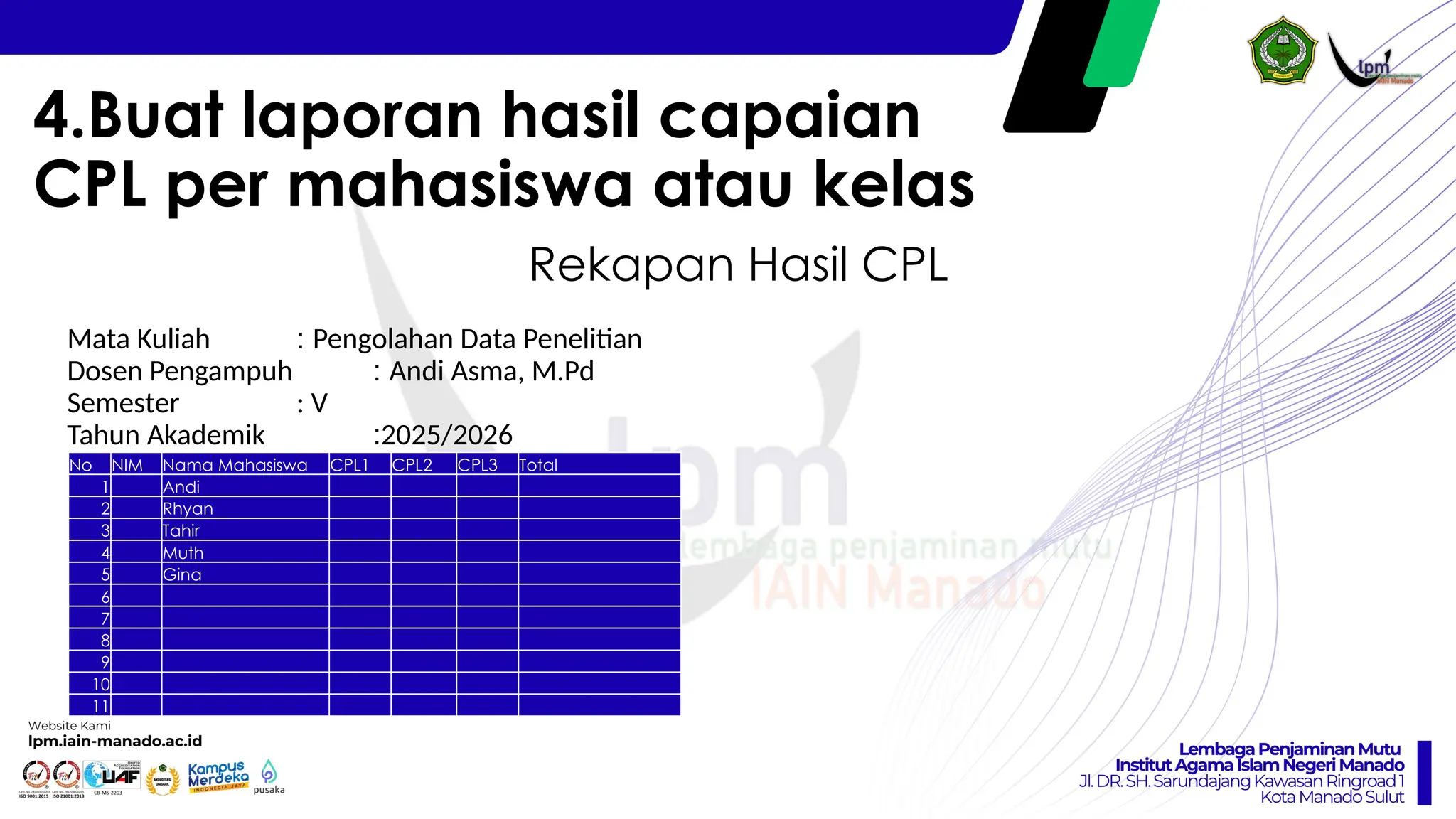 PENGUKURAN CAPAIAN PEMBELAJARAN LULUSAN (CPL) [1].pptx