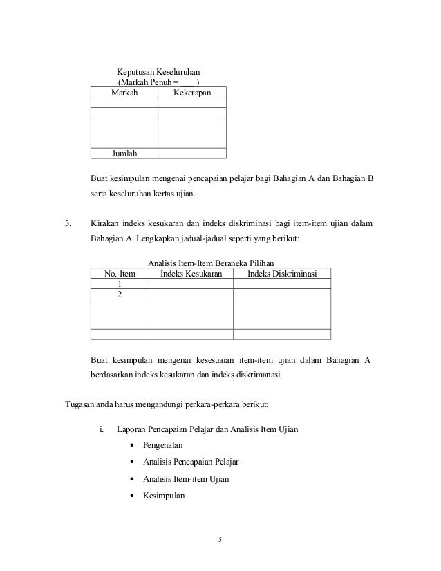 Indeks Kesukaran Soalan Subjektif Recipes Site R