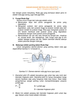 Putaran Roda Helix Pengukuran roda gigi bab5 | PDF