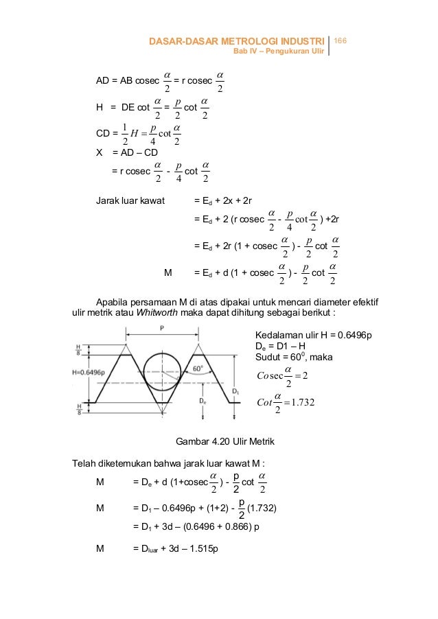 Pengukuran ulir bab4 Pengukuran ulir bab4