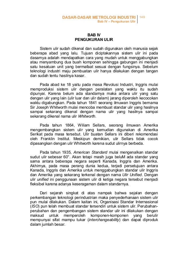 Pengukuran ulir bab4 Pengukuran ulir bab4