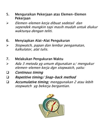 Pengukuran waktu kerja | PDF