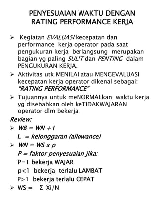 Pengukuran waktu kerja | PDF