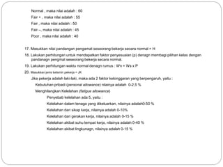 Pengukuran waktu kerja secara langsung | PPTX