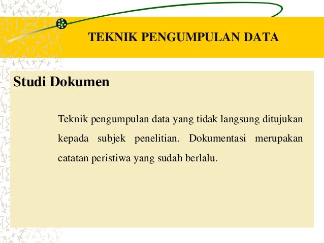 Teknik Pengumpulan data (metodologi penelitian)