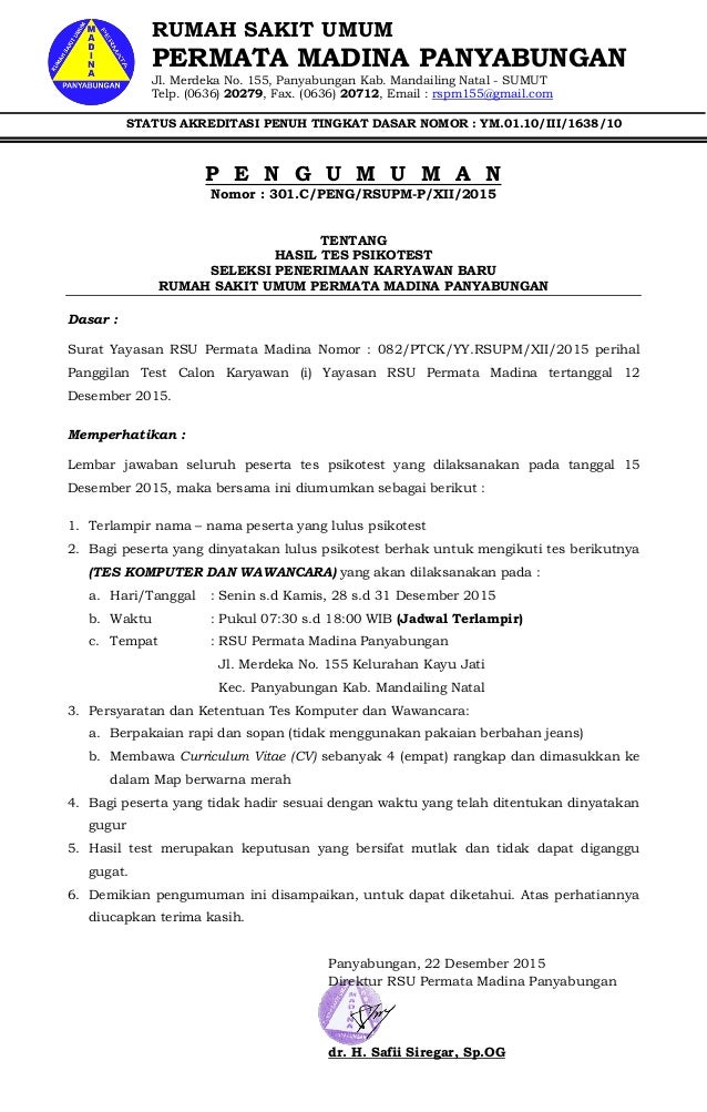 Kumpulan Soal Tes Administrasi Rumah Sakit / Berikut ...