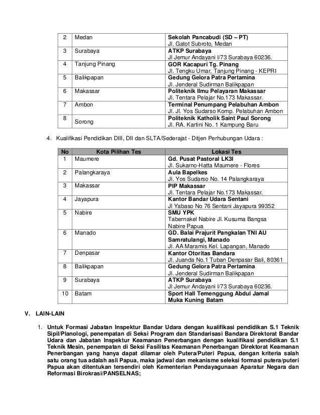 Pengumuman seleksi administrasi dan fisik cpns 2013