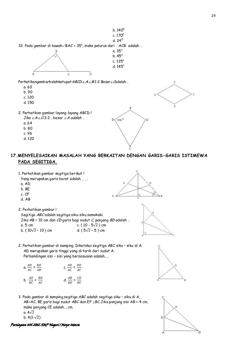 Pengayaan Matematika SMP Un 2012