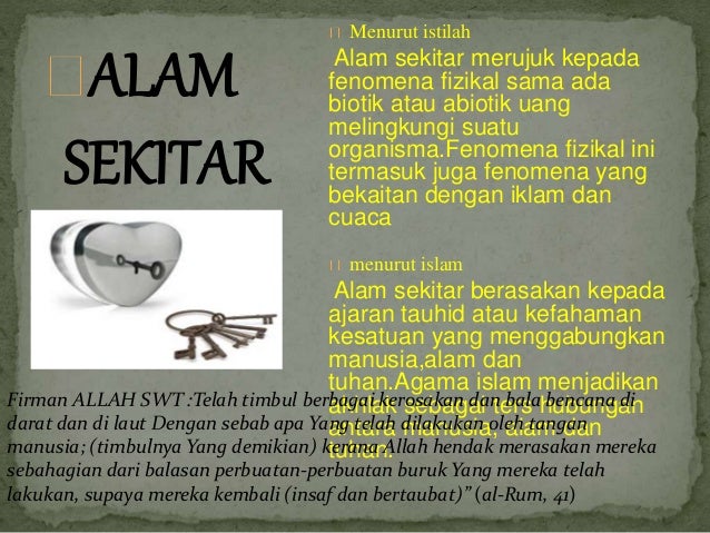 Pengurusan Alam Sekitar Dari Perspektif Islam