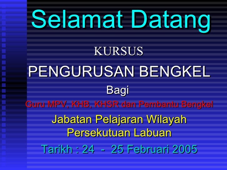 Pengurusan Bengkel Kemahiran Hidup