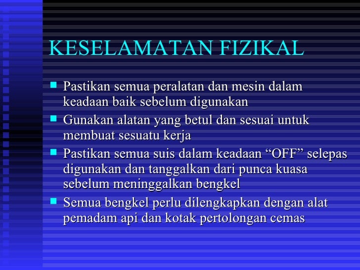 24495672 Langkah Keselamatan Di Bengkel Kemahiran Hidup