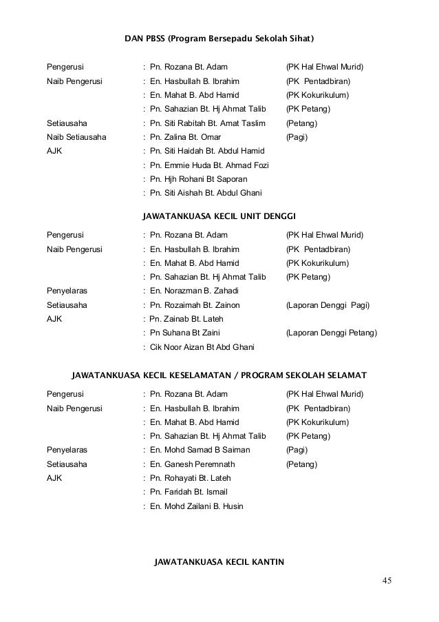 Pengurusan hal ehwal murid 2018