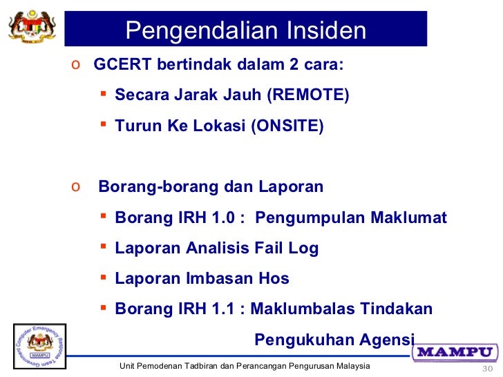 Pengurusan insiden keselamatan ict mampu