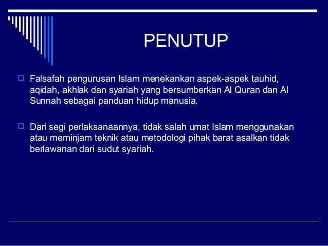 Pengurusan Islam 1