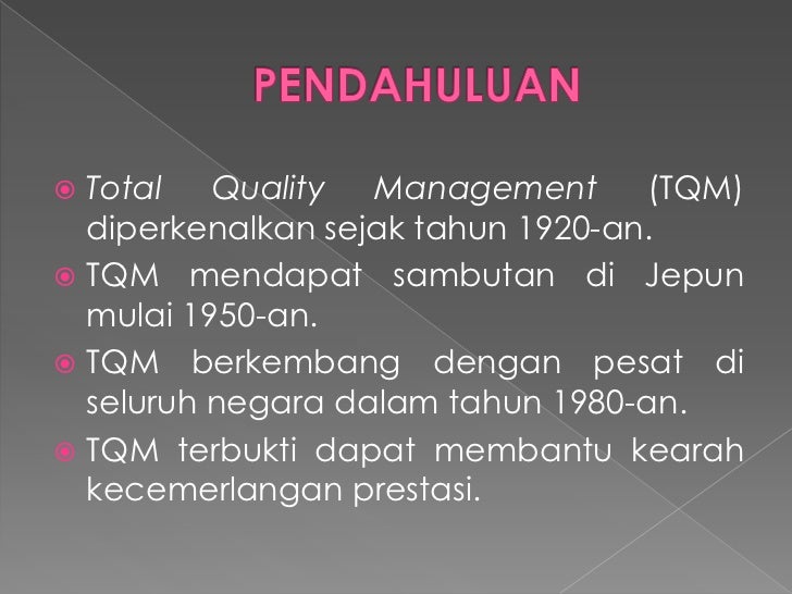 Pengurusan Kualiti Menyeluruh