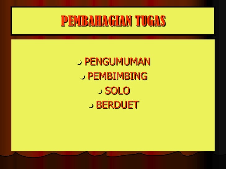 Pengurusan majlis