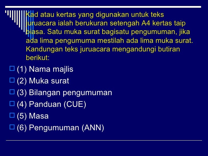 Pengurusan majlis rasmi