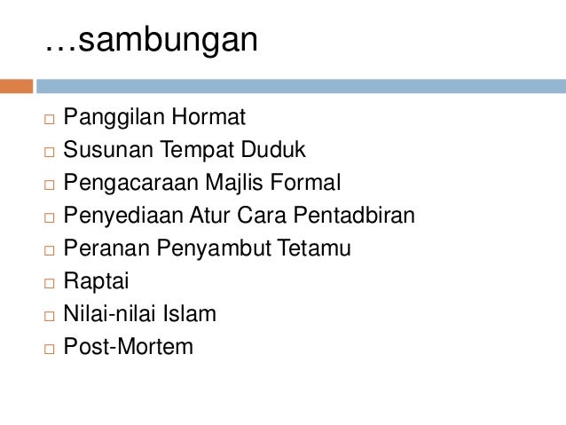 Pengurusan Majlis Rasmi