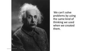 We can't solve
problems by using
the same kind of
thinking we used
when we created
them.
59hakmilik@MBAM.IAB
 