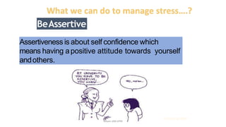 Assertiveness is about self confidence which
means having apositive attitude towards yourself
andothers.
BeAssertive
21.03.2014 @ COSTI
Mbam.IAM.KPM
 