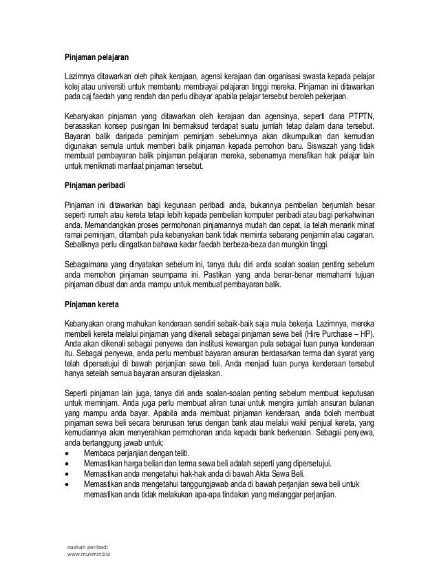 Adakah Jumlah Bauaran Kereta Di Senaraikan Didalam Surat Perjanjian Bank