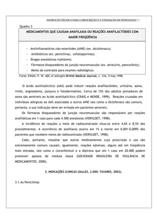 INSTRUÇÃO TÉCNICA PARA A PRESCRIÇÃO E A UTILIZAÇÃO DE PENICILINAS 7

     b            !D
                                                           /                                                      @                             -A                                    B
                                                                                                                       /DC


                                      '                - !             .!                    -           : $ 3< : N
                                                                                                            ?                                   '!             !<Q
                                  #-              ! : N                          '                           '!        !               <Q
                   ( !                                 *                    R        "           Q
                                          ! #'!+                       !                      R %.!                    !                    '        : N                 6 !                      d !<Q
              -                   !               !                                      N                           !'-           !
    Fonte: 3[ ?                           [        8 !             ''                 0          *:          %             2           " 4 " D>0 I                       c >IIH


                      !                   ' ' 7 ! :
                                               '                                <         !                      )              %&                         '       -
                      !                            6                            ! !                                                              >/^           !             '!           !       !
             .!               7"              !                !                ' ' ' ! : 9 $
                                                                                   7                                                   3? ( 3 >III<                     9       %&            )
     "7 !             '*              !           !                     !                            !       !         $ 3
                                                                                                                        ?                       ! ! !                  '!             ! .! !
!            !                                    %.!              "                 "                                                               7"
                                  !       #'!+                     !                      R %.!                        !                    '             .!             !        "           !            %&
         '                        >           !                             B /OO                                      :4394, 3                       >IIH<
                                                           %&                             !                       ! !                                                                B 0/         H /^          !
 !                        !               ! !                                                    'N              ! !                        >^                 !                  O OO> O OOI^                  !
                  +                       #                    !                         ! !                         :4394, 3                        >IIH<
             #                !               !                    '            +                !       !                                       !             R                     %.!               !    .!
N                                     !                                                   '                            %&                   "                      '              *                   +Z
             '"                                   ! ! !                '!                        !'                            !            +                  >            !             CO OOO       !
 ! !"                         '                                         '            -                   :           $3( ( 3                89            $ 9
                                                                                                                                                           ,3$              (3        4$ $,J? $             (3
 3( $            3?                   COOO<


                                                  E>                   -A                                    F                 4 ?>GGGH                   $            4 ?GG?I>


D>                        '
 