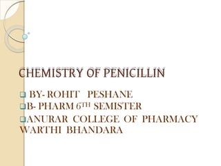 Penicillin Antibiotic Chemistry | PDF
