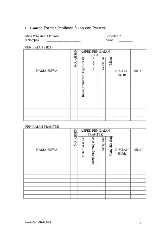 Format Penilaian Hafalan Surat Pendek Buku Sekolah