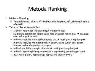 Metode Ranking Procedure Penilaian Dampak Lingkungan dan Sosial (2).pptx