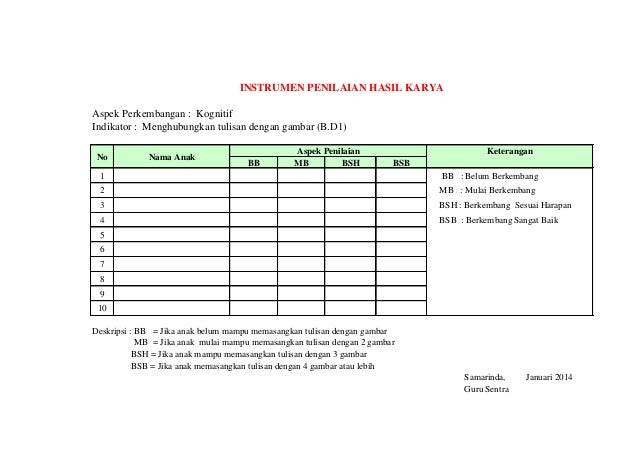 Aspek Penilaian Gambar Bercerita Penilaian harian Aspek Penilaian Gambar Bercerita Penilaian harian