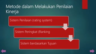 Metode Ranking Procedure Penilaian kinerja | PPTX