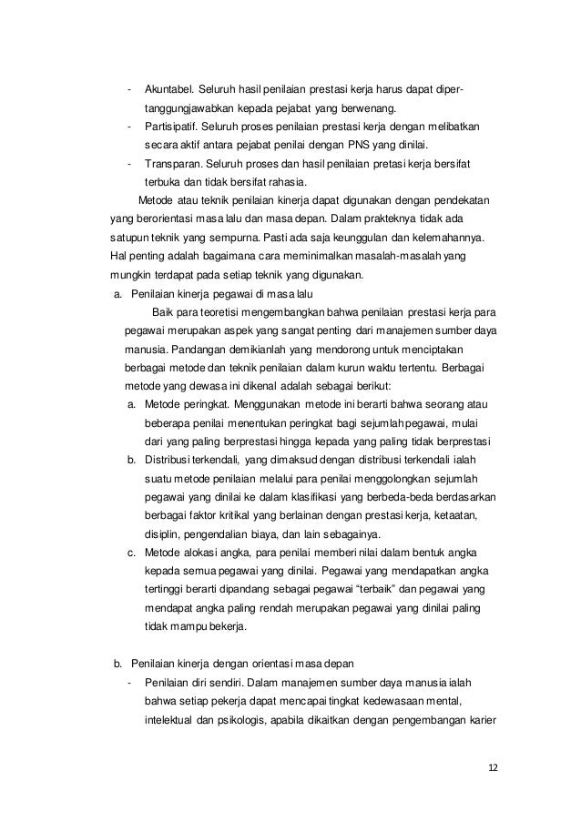 Penilaian Kinerja Pegawai