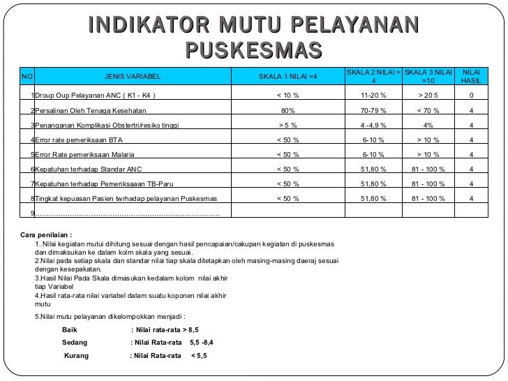Penilaian kinerja puskesmas