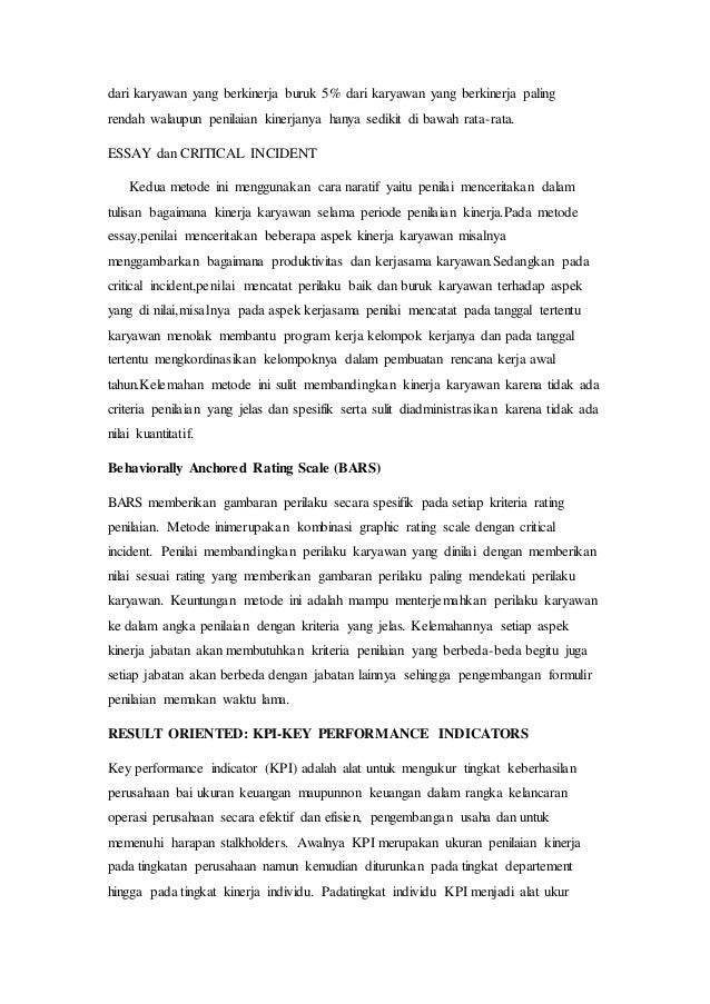 Penilaian kinerja word