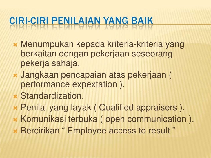 Penilaian Prestasi 2 Bentang