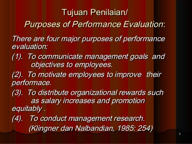 Penilaian prestasi kerja