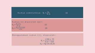Penilaian saham dan valuasinya | PPTX