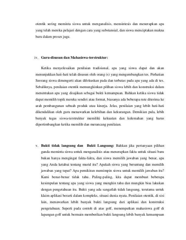 Penilaian Tradisional