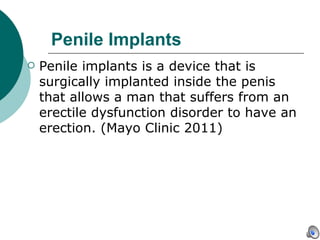 Penile implants powerpoint | PPT