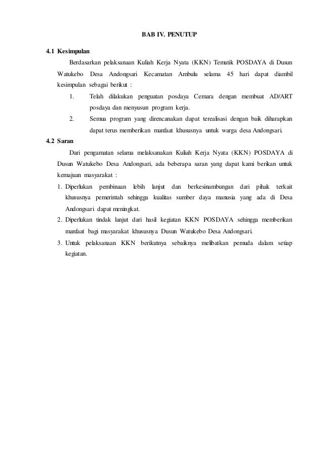 Peningkatan Kualitas Sumber Daya Manusia Dusun Watukebo Kecamatan Amb