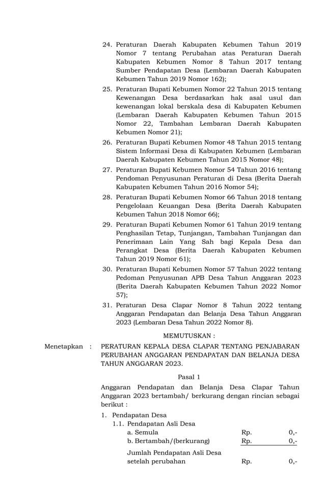 Perkades No 3 Tahun 2023 | PDF